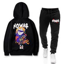 Japanese NOWAR CAT Men's Sets hoodie+Pants Harajuku wholesale tiger Sport Suits Casual Sweatshirts Tracksuit Sportswear clothing 2024 - buy cheap