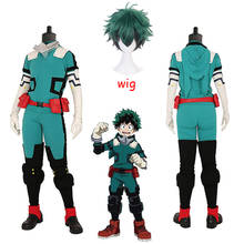 Anime My Hero Academia Cosplay Midoriya Izuku Deku Battle Cosplay Costume Unisex Costume Set Halloween Wig Hair 2024 - buy cheap