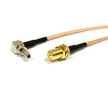 Коннектор RP- SMA с гнездовой гайкой на штекер CRC9 90 градусов RG316 коаксиальный кабель 15 см 6 дюймов адаптер 3G 4G wifi антенный кабель 2024 - купить недорого