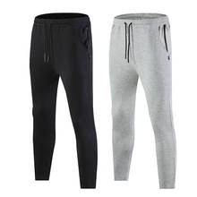 Pantalones deportivos de algodón para hombre, ropa transpirable de alta calidad para correr, Fitness, con bolsillos y cremallera, para entrenamiento, gimnasio, fútbol, ocio 2024 - compra barato