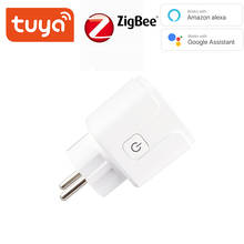 ZigBee 16A EU Smart Plug Wireless Tuya App Voice Remote Control Socket Energy Monitor Outlet Works with Alexa Google Home 2024 - buy cheap
