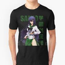 Camiseta de Highschool Of The Dead para hombre, camisa con estampado de Saeko Busujima, de algodón, Anime, Meme Manga ligera, novedad 2024 - compra barato