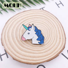 cartoon cute animal color horse horn enamel brooch pin custom alloy badge cowboy clothes bag accessories sweet jewelry gift 2024 - buy cheap