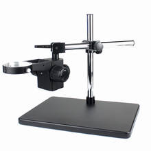 Câmera para microscópio hdmi, usb, ajustável, mesa, suporte de trabalho, anel de 50mm, braço de metal ajustável, vários eixos 2024 - compre barato