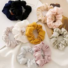 Fashion Solid Color Scrunchie Hairband Headband Elastic Hair Bands Sweet Elegant Women Girls Hair Accessories Ponytail Ring 2024 - buy cheap