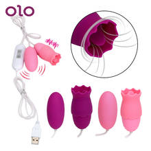 OLO Tongue Vibrator Oral Nipple Sucker Clitoris Stimulator Vibrator G-spot Breast Massager Vibrating Egg Sex Toys for Women 2024 - buy cheap