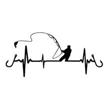Креативная наклейка с рисунком в виде сердцебиения, водонепроницаемая наклейка с защитой от царапин, Стайлинг автомобиля, ПВХ, 16 см X 7 см 2024 - купить недорого