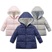 Star Girls Jackets Cotton Keep Warm Girls Coat Autumn Winter Four-breasted Hooded Zipper Kids Jacket 1-5 Years Children Clothing 2024 - buy cheap