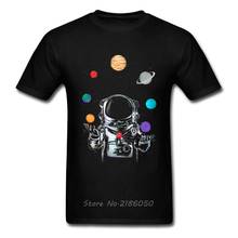 Space Circus Tshirt Men Crazy T Shirt Astronaut Tops & Tees Party T-shirts Black Short Sleeve Clothes Cartoon Summer Harajuku 2024 - buy cheap