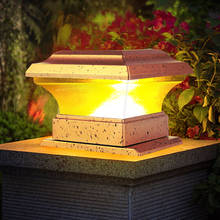 Solar Power Fence Post Lights Waterproof Outdoor Garden Landscape Yard Pillar Lamp Warm Light 2024 - buy cheap