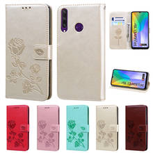 Huawei Y6P Leather Case for Etui Huawei Y6P MED-LX9N Case Flip Cover Huawei Y 6P Y6 P 2020 Fundas Wallet Card Slots Flower Women 2024 - buy cheap