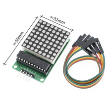 Max7219 módulo matriz de led para arduino, módulo de controle de display led mcu para módulo de interface 5v entrada de saída cátodo comum 2024 - compre barato