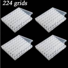 Caja de almacenamiento de plástico con 28/56/224 ranuras, Kits de pintura de diamantes, decoración de uñas, cuentas de diamantes de imitación, estuche organizador, soporte, venta 2024 - compra barato