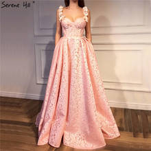 Dubai Pink Sleeveless Sexy Prom Dresses Design 2020 Flowers Crystal Lace Party Dress Serene Hill LA6522 2024 - buy cheap