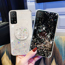 Bling Glitter Clear Case For XIAOMI Mi 10T Note 10 9T Pro 8 9 Lite Mi A2 A3 Lite Stand Holder Cover POCO X3 NFC X2 M3 M2 F2 Pro 2024 - buy cheap