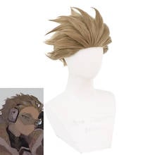 PWEINCY-Peluca de pelo sintético con gorro, pelo corto y esponjoso de My Boku No Hero Academia, MHA Keigo Takami, Hawks, BNHA 2024 - compra barato