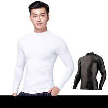 Mens Golf Shirts Sun UV Protection Ice Tshirts Mens Long Sleeve Underwear Male Outdoor Breathable Tights Shirt Underwear D0667 2024 - buy cheap