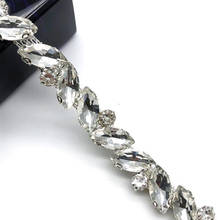 10Yards Rhinestone Crystal Chain Bling Diamante Silver Clear Diamond Trim Ribbon Necklace Applique Gem Sparkle Wedding Dress 2024 - buy cheap