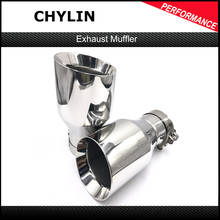 1 Piece Newest Style Top Quality 304 Stainless steel Universal Exhaust System End Pipe+Car Exhaust Tip 2024 - купить недорого