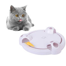 Электрическая игрушка для кошек, Интерактивная вращающаяся игрушка для кошек, умная игра, вращающаяся мышь для захвата, Пончик, автоматическая стимуляция, игрушка для домашних животных 35 2024 - купить недорого