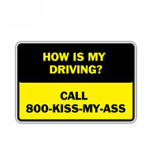 How Is My Driving  CALL  800  KISS MY ASS Funny PVC Decal Car Sticker,12cm*8cm 2024 - buy cheap