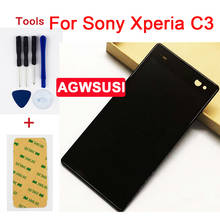 For Sony Xperia C3 D2533 D2502 Touch Screen Digitizer Sensor Glass + LCD Display Module Monitor Panel Assembly with Frame Bezel 2022 - buy cheap