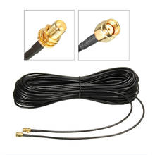 20m cobre puro ouro chapeado cabos macho à antena fêmea rg174 RP-SMA cabo de extensão fio wi-fi para roteador wlan 2024 - compre barato