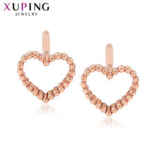 Xuping Hoop Earrings for Women Rose Gold Color Plated New Arrival Fashion European Style Trendy Jewelry Lovely Gift 98549 2024 - buy cheap