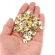 100pcs Golden D-Ring Hanging Picture Oil Painting Mirror Frame Hooks Hangers 2024 - buy cheap