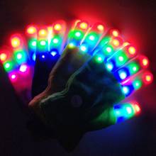 1 шт. светодиодный светильник, светящиеся рукавицы, детские перчатки, светодиодный светильник для пальцев, перчатки с мигающим пальцем, детские игрушки, принадлежности для вечеринок 2024 - купить недорого