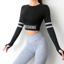 New Seamless Yoga Shirt Back Straps Sport Shirt Women Long Sleeve Crop Top Women Gym Sport Top Fitness Women Sexy Workout Shirts 2024 - buy cheap