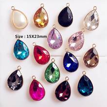 10pcs/lot Colorful Water Drop Crystal Rhinestone Charms Diy Jewelry Making Bracelet Necklace Earrings Headdress Pendant Findings 2024 - buy cheap
