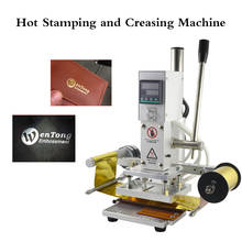 Máquina de prensado en caliente para tarjetas, prensado en caliente, Manual, Digital, PVC, papel de cuero, logotipo personalizado 2024 - compra barato