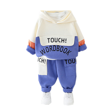 New Spring Children Clothes Baby Boys Girls Letter Hooded Jacket Pants 2Pcs/sets Kids Infant Clothing Toddler Casual Sportswear 2024 - buy cheap