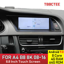 Rádio para carro, android 9.0, 8 core, 4 + 64gb, para audi a4, b8, 8k, 2008 ~ 2016, mmi, tocador multimídia, navegação gps, wi-fi 2024 - compre barato