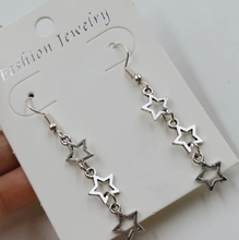 Simple Classic Fashion Stars Pendant Long Girl Earrings Jewelry For Womens DIY Retro Boho Tibetan Silver Color Earrings 2024 - buy cheap