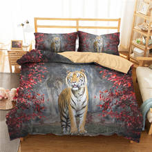 Black and White Bedding Set,Wild Animal Tiger Duvet Cover Set Nordic Bed Cover 3D Quilt 150,Comforter Set King Size,Home Textile 2024 - buy cheap