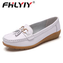 2019 Soft Women Flats Moccasins Slip On Loafers Women Genuine Leather Ballet Shoes Fashion Casual Shoes Footwear Female Shoes 2024 - buy cheap