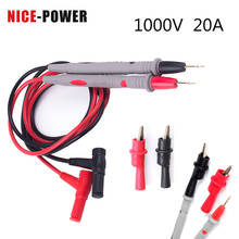 Universal Digital 1000V 20A Thin Tip Silicone Needle Multimeter Multi Meter Test Lead Probe Wire Pen Cable Multimeter Tester 2024 - купить недорого