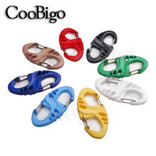 10pcs Colorful Carabiner S Shape Snap Clip For Outdoor Camping Backpack Climbing Paracord Survival Gear Buckles Key Chain Kits 2024 - buy cheap