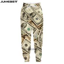 Jumeast Men Women 3D Money Dollar Banknote Oversized Streetwear Harajuku Casual Long Pants Sweatpants Spring Autumn Trousers 2024 - buy cheap