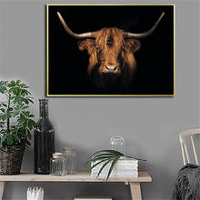 Painting Black Beautiful Animal Canvas painting Art picture Wall Pictures Poster Wall Art Picture Nordic Home Decor Canvas Paint 2024 - buy cheap