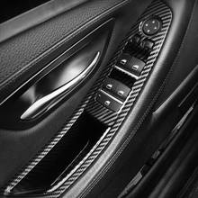 Manija interior de coche para BMW F10 F11 serie 5, cubierta de Panel de puerta embellecedora, soporte de fibra de carbono, barra de mango con reposabrazos, portador de tracción 2024 - compra barato