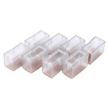 Cubierta de patas de silla transparente, Protector de patas de muebles rectangular con suela de goma, 1 paquete de 8 Uds. 2024 - compra barato