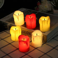 Светодиодный электронный домашний Рождественский Декор, лучший подарок, мерцающие свечи, светильник светодиодный, чайный светильник, лампа для свечей, романтическая креативная лампа 2024 - купить недорого