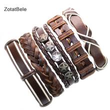 5Pcs Leather Bracelets & Bangles Men Jewelry Fashion Multilayer Bracelets for Women Birthday Gift Cuff Bracelet F100 2024 - buy cheap
