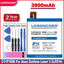 Losoncoer-bateria de boa qualidade c11p1606 para smartphone asus zenfone laser 3 zc551kl z01bda/casos, ferramentas grátis 2024 - compre barato
