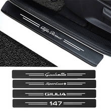 For Alfa Romeo Giulia Giulietta 159 156 MITO Stelvio 147 Sportiva Carbon Fiber Sticker Threshold Sticker Decoration Accessories 2024 - buy cheap