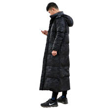 Tcyeek размера плюс, зимнее пальто, мужская мода, 90% утиный пух, мужская куртка с капюшоном, толстая, теплая, X-Long, мужские куртки, Abrigos Hiver LW2348 2024 - купить недорого