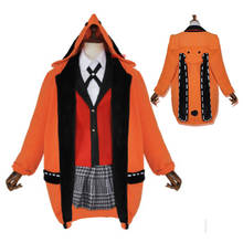 Disfraz de Kakegurui de Anime para mujer, disfraz de Yomotsuki Runa, uniforme escolar JK, con capucha, vestido de Halloween 2024 - compra barato